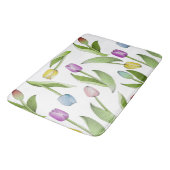 Moderne Kleurrijke Tulp Bloemmotief Badmat (Gekanteld)