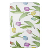 Moderne Kleurrijke Tulp Bloemmotief Badmat (Voorkant Verticaal)
