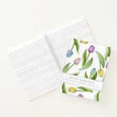 Moderne Kleurrijke Tulp Bloemmotief Notitieboek (Binnen)