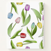 Moderne Kleurrijke Tulp Bloemmotief Notitieboek (Achterkant)