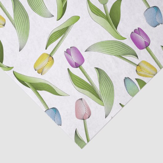 Moderne, kleurrijke Tulp-ventilator Tissuepapier (Detail)