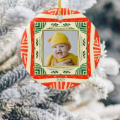 Moderne kleurrijke tweezijdige foto keramisch ornament