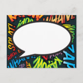 Moderne kleurrijke typografie Dank u Aankondigingskaart (Achterkant)