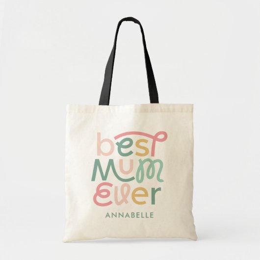Moderne kleurrijke typografie elegant stijlvol tote bag (Voorkant)