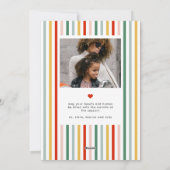 Moderne kleurrijke typografie foto feestdagenkaart (Achterkant)