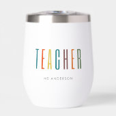 Moderne Kleurrijke Typografie Leraar Naam (Voorkant)