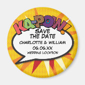 Moderne kleurrijke veer sparen de Datum Magneet (Voorkant)