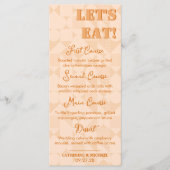 Moderne kleurrijke verbrande Oranje geometrische b Menu (Voorkant)