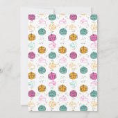 Moderne kleurrijke verjaardag uitnodiging (Achterkant)