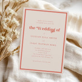 Moderne kleurrijke Verona bruiloft uitnodiging