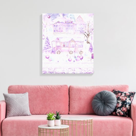 Moderne Kleurrijke Verpakte Kunst Canvas Print (Insitu (Woonkamer))