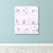 Moderne Kleurrijke Verpakte Kunst Canvas Print (Insitu (Houten vloer))