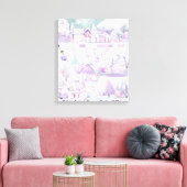 Moderne Kleurrijke Verpakte Kunst Canvas Print (Insitu (Woonkamer))