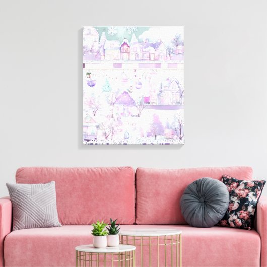 Moderne Kleurrijke Verpakte Kunst Canvas Print (Insitu (Woonkamer))