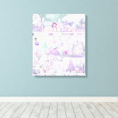 Moderne Kleurrijke Verpakte Kunst Canvas Print (Insitu (Houten vloer))