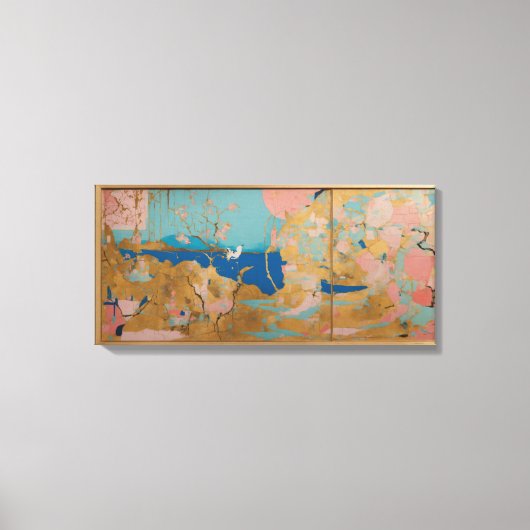 Moderne Kleurrijke Verpakte Kunst Canvas Print (Voorkant)