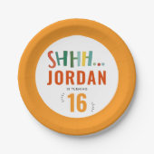 Moderne Kleurrijke Verrassing Party Brush Paint Ty Papieren Bordje (Voorkant)