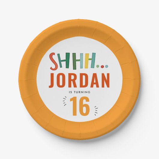 Moderne Kleurrijke Verrassing Party Brush Paint Ty Papieren Bordje (Voorkant)