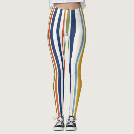 Moderne Kleurrijke Verticale Streeppatroon Leggings