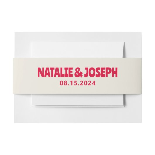 Moderne Kleurrijke Vette Heldere Retro Unieke Huwe Uitnodigingen Wikkel (Voorkant Voorbeeld)