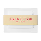 Moderne Kleurrijke Vette Heldere Retro Unieke Huwe Uitnodigingen Wikkel (Voorkant Voorbeeld)