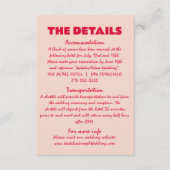 Moderne Kleurrijke Vette Heldere Unieke Huwelijksd Informatiekaartje (Voorkant)