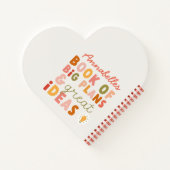 Moderne kleurrijke vette typografie plannen en ide notitieboek (Achterkant)