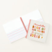 Moderne kleurrijke vette typografie plannen en ide notitieboek (Binnen)