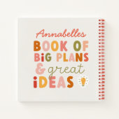 Moderne kleurrijke vette typografie plannen en ide notitieboek (Achterkant)