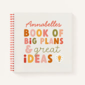 Moderne kleurrijke vette typografie plannen en ide notitieboek (Voorkant)