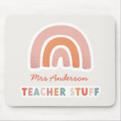 Moderne kleurrijke vette typografie regenboog lera muismat (Voorkant)