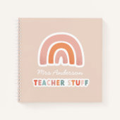 Moderne kleurrijke vette typografie regenboog lera notitieboek (Voorkant)