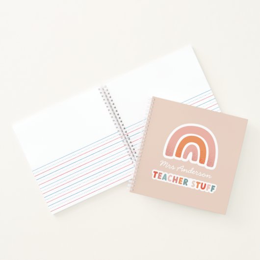 Moderne kleurrijke vette typografie regenboog lera notitieboek (Binnen)