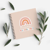 Moderne kleurrijke vette typografie regenboog lera notitieboek