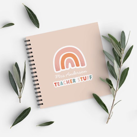 Moderne kleurrijke vette typografie regenboog lera notitieboek