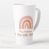 Moderne, kleurrijke, vette typografie-regenboogler latte mok (Rechterhoek)