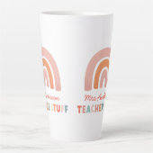 Moderne, kleurrijke, vette typografie-regenboogler latte mok (Voorkant)