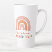 Moderne, kleurrijke, vette typografie-regenboogler latte mok (Rechts)