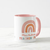 Moderne, kleurrijke, vette typografie-regenboogler mok (Voorkant rechts)