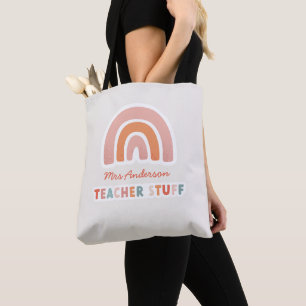 Moderne, kleurrijke, vette typografie-regenboogler tote bag