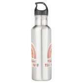 Moderne, kleurrijke, vette typografie-regenboogler waterfles  (Achterkant)