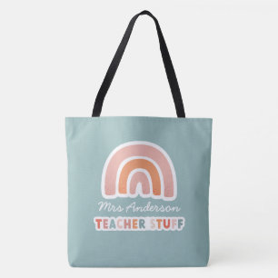 Moderne, kleurrijke vette typografie-regenbooglera tote bag