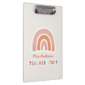 Moderne kleurrijke vette typografie regenboogleraa klembord (Rechts)