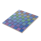 Moderne kleurrijke vierkant patroontegels tegeltje (Zijkant)