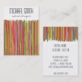 Moderne Kleurrijke Visitekaart voor Interieur Ontw Visitekaartje (Voorkant / Achterkant)