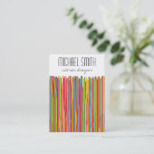 Moderne Kleurrijke Visitekaart voor Interieur Ontw Visitekaartje (Staand voorkant)