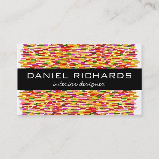 Moderne Kleurrijke Visitekaartje voor Interieuront (Voorkant)