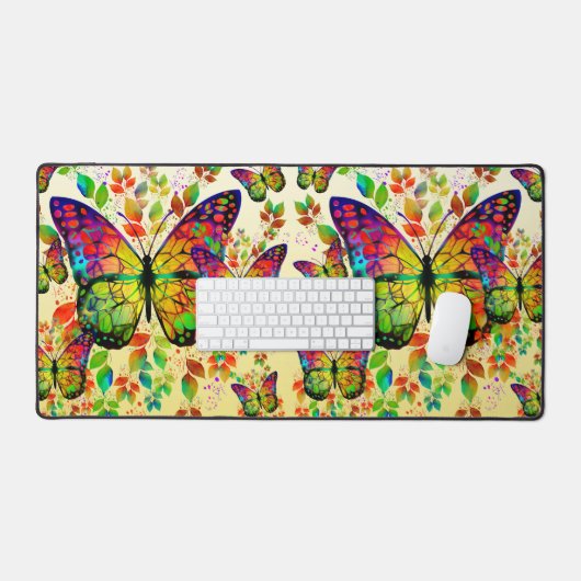 MODERNE KLEURRIJKE VLINDER ABSTRACTE VLINDERS BUREAUMAT (Keyboard & Muis)