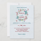 Moderne kleurrijke Vlinders bruiloft uitnodiging (Voorkant)