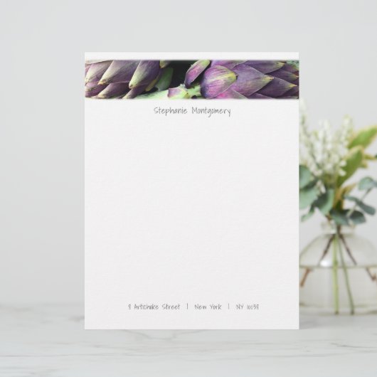 Moderne kleurrijke voeding briefhoofd (Staand voorkant)